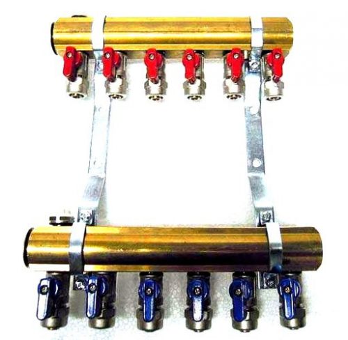  MEDENINSKI RAZDELILNIK 6 + pex ventili 16 radiatorjev