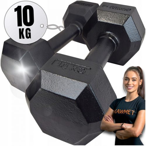  Fiksne uteži iz litega železa Kawmet 2x 10 kg