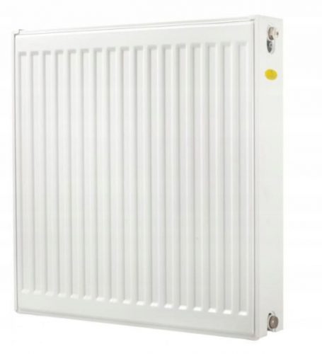 Jekleni panelni radiator Diamond 986 W bel 600 x 600 x 102 mm - stranski priključek