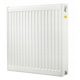 Jekleni panelni radiator Diamond 986 W bel 600 x 600 x 102 mm - stranski priključek