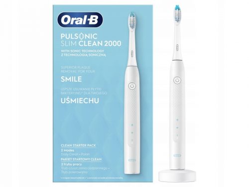  Oral-B Pulsonic Slim Clean 2000 električna zobna ščetka, bela