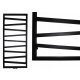  Okrasni SOBNI RADIATOR CIK CAK 1200/500 ČRNA STRUKTURA 489W