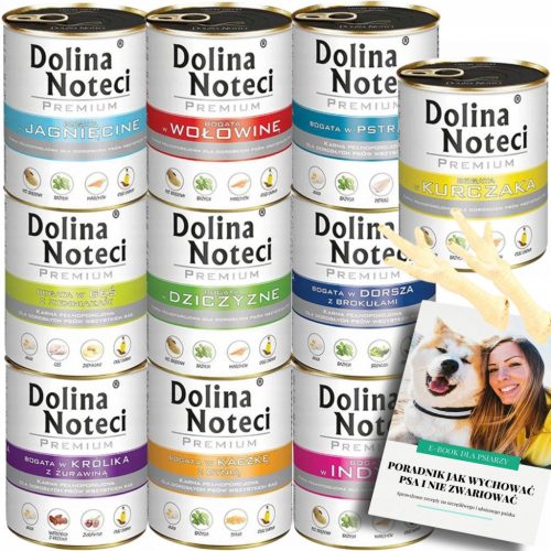  DOLINA NOTECI PREMIUM SET mokre hrane mešanica okusov 10x800g + EBOOK DOG