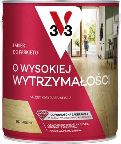  V33 brezbarvni satin lak za parket 5l