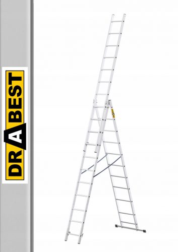 Drabest lestev 6,55 m aluminij 3 x 11 do 150 kg