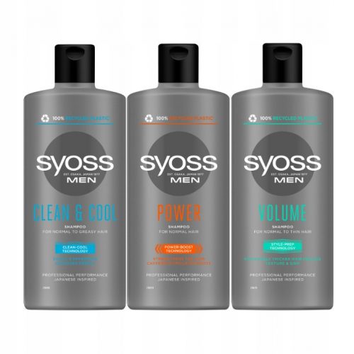  Set šamponov za lase Syoss 3x440 ml