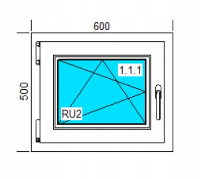 OKNA PVC 600x500 RU BELA DES