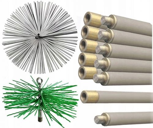 Komplet za čiščenje dimnika OD SPODAJ, KRTAČE 14M