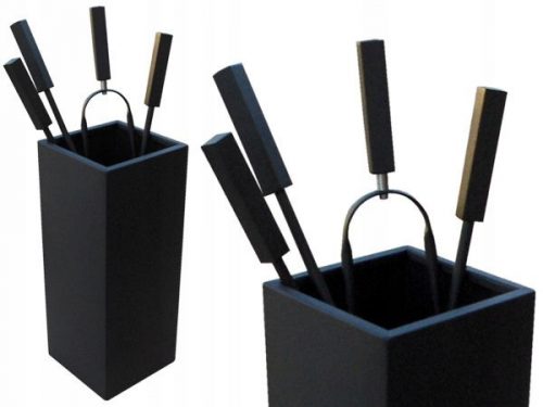 Set pribora za kamin Enigma-Art black