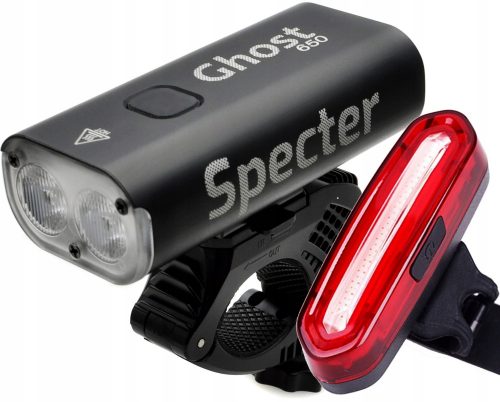  Kolesarska luč Spectre Ghost 650 lm USB + Kolesarska luč Spectre YQ-Y19 120 lm baterija