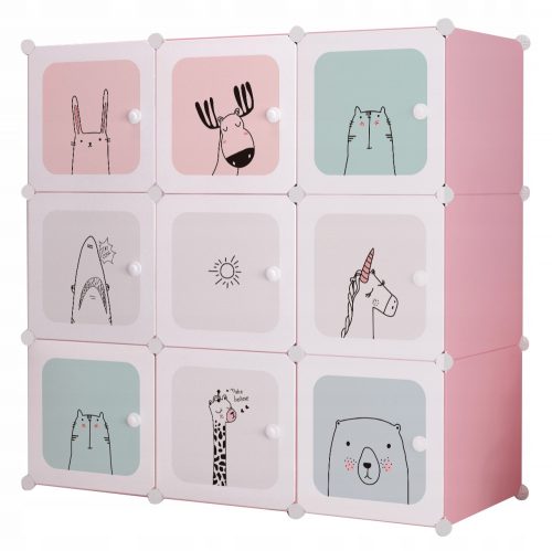  Omara Omna CUBES ANIMALS 110 x 110 x 37 cm odtenki roza