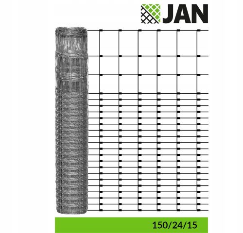 MREŽA ZA GOZDNO OGRAJO 150/24/15 L + SKOBLE 50m