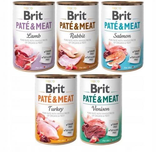  BRIT PATE&MEAT Puran 400g PURAN 5+1 GRATIS