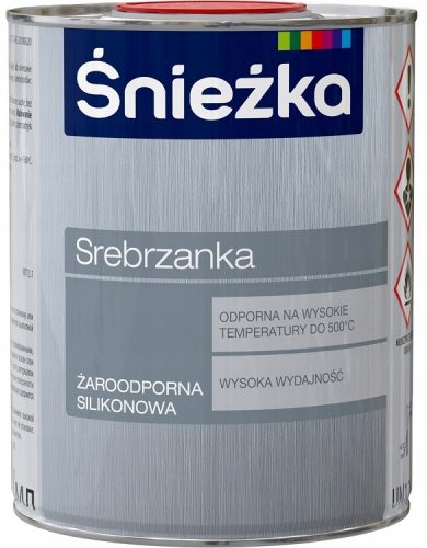 Protikorozijska akrilna barva Śnieżka 5 l SREBRNA sijaj