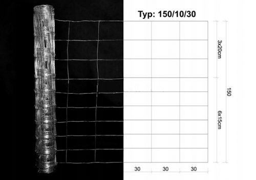 MREŽA ZA GOZDNO OGRAJO 150/10/30 50 m.