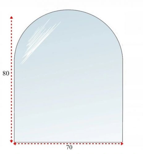 Steklo za kamin Hurtex 80x70 cm
