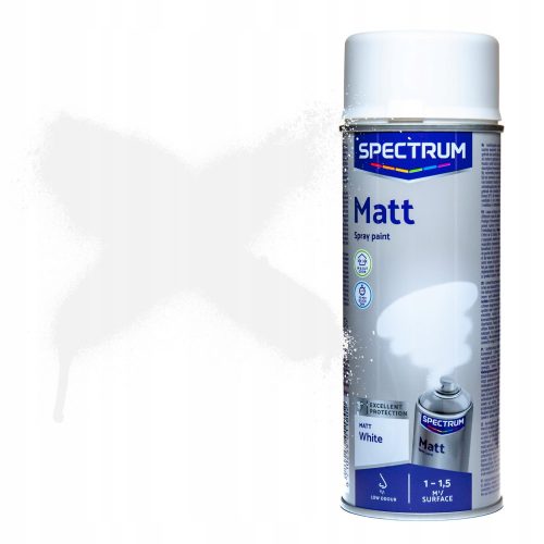 Mat barva v spreju 400 ml bela