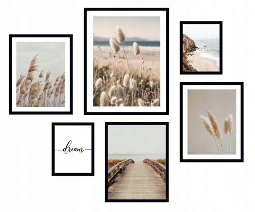 6x OKVIRJENI PLAKATI ZA SLIKE BOHO OKVIR PAMPAS GRASS