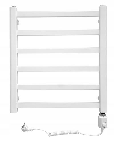 Električni kopalniški radiator Scarlet 300 W 550 x 610 mm bele barve