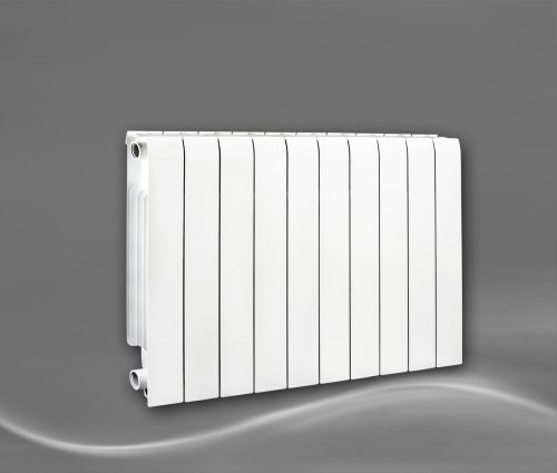 Faral 1169 W beli aluminijasti radiator 800 x 580 x 95 mm - stranski priključek