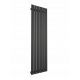 Vodni kopalniški radiator 837 W 450 x 1400 mm črn