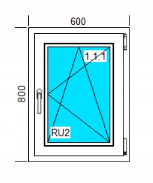 OKNA PVC 600x800 RU BELA DES