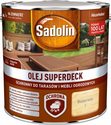  Sadolin terasasto olje 2,5 l, brezbarvno