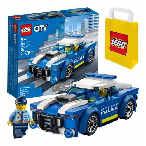  LEGO City 60312 Policijski avto + papirnata vrečka LEGO 6315786 rumena 24x8x18 cm