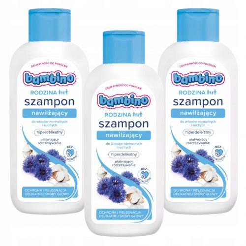  Bambino Family set šamponov za lase 3 x 400 ml in gobica