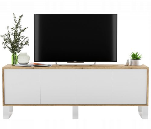  Moderno TV stojalo, komoda, Loft Wotan, White Matt