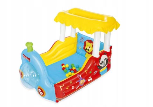 Bestway Fisher-Price Napihljiv vlak z žogami 132x94x89