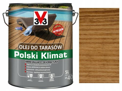  V33 Poljsko olje za teraso Klimat Dąb 5 l