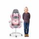  HELL'S CHAIR Gaming stol Rainbow White-Gray, belo eko usnje