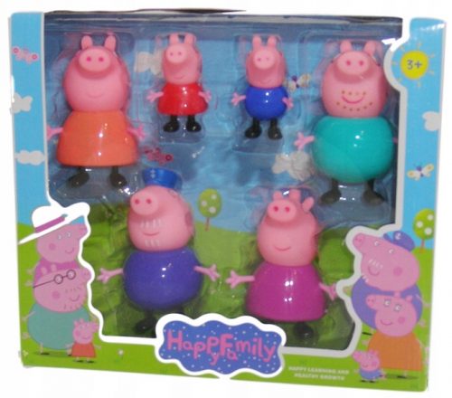  PUJIČKA PEPPA GEORGE MAMA OČE DEDEK BABICA 6 KOS