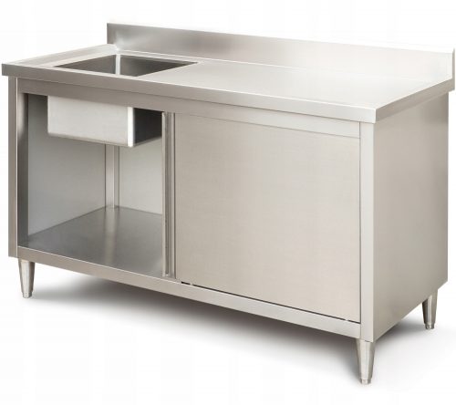  GASTRONOMSKA DELOVNA MIZA, BAZEN, INOX KORITO, 150 CM