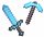  IGRAČA MINECRAFT DIAMOND SWORD + PICKCASE FIGURICA