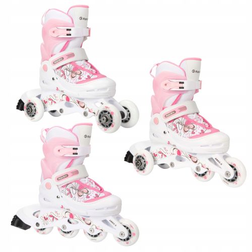  Gumijaste drsalke Raven Laguna White/Pink 34-37