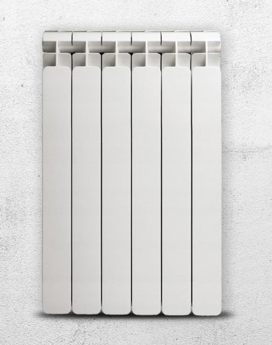 Faral Alba 1489 W aluminijasti radiator bel 800 x 680 x 95 mm - stranski priključek