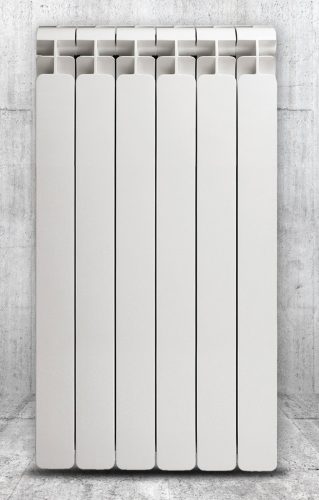  Aluminijasti radiator Faral Alba 1276 W bel 560 x 880 x 95 mm - stranski priključek