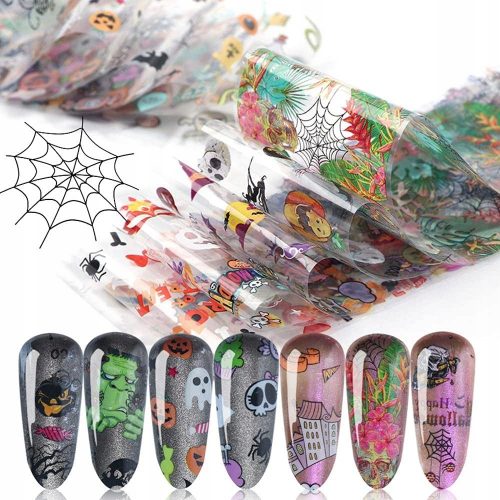  10 x SET TRANSFER FOLIJE HALLOWEEN GHOSTS BOO!