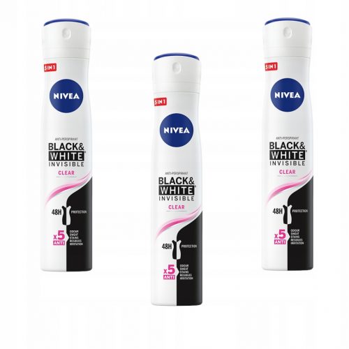  Nivea Black & White 3 x 200 ml antiperspiranti