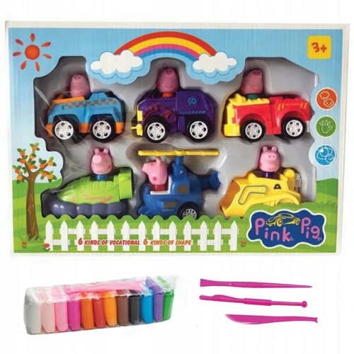  SET FIGURIC PUJIČKA PEPPA VOZILA + AVTOMOBILI 6 KOS PREMIČNI AVTOMOBILI