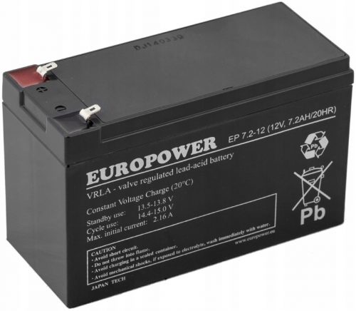 Baterija Europower EP7.2-12V