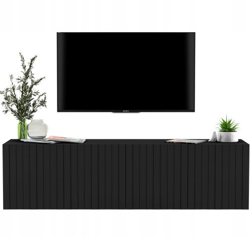  Viseča TV omarica Glamour Black MAT komoda 150cm