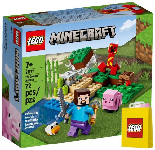  LEGO Minecraft 21177 Creeper Ambush + LEGO papirnata vrečka