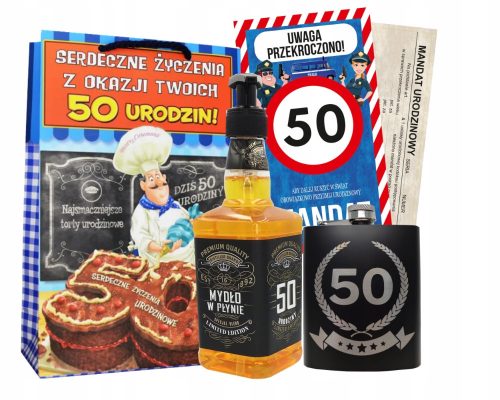  Darilo za 50. rojstni dan za moškega, fanta, tasta, darilni set!