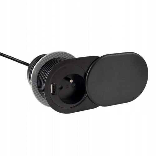 Električna vtičnica, USB pult Design Light black