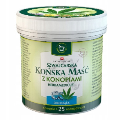  Herbamedicus mazilo za mišično-skeletne bolečine SwissMedicus konjsko hladilno mazilo s konopljo 250 ml 250 ml 250 g