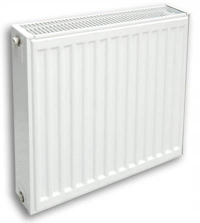 Idmar Group 952 W jekleni panelni radiator bel 800 x 500 x 104 mm - stranski priključek