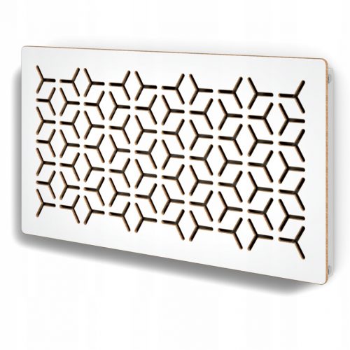  Pokrov za radiator, MDF plošča, 99 x 68 cm, bele barve